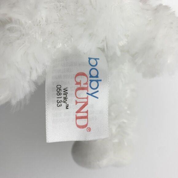 Baby Gund CUTE SOFT WHITE WINKY LAMB RATTLE 8" Plush STUFFED ANIMAL TOY - Picture 5 of 7